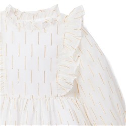 METALLIC CLIP STRIPE DRESS