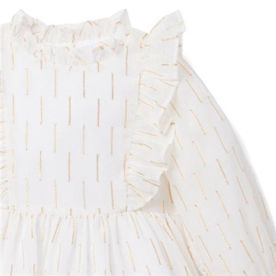 METALLIC CLIP STRIPE DRESS