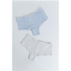 Pack 2 bragas bóxer azul, gris