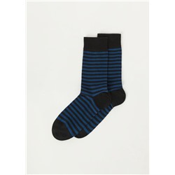 Kurze Herrensocken mit Streifenmotiv