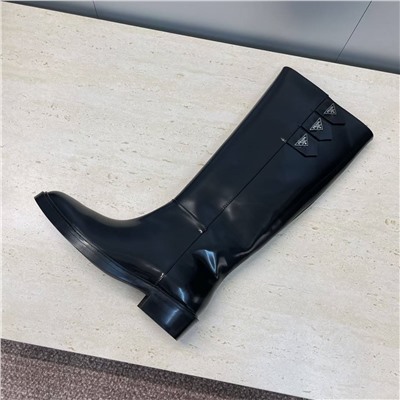 Женские широкие сапоги Prad*a длиной до колена