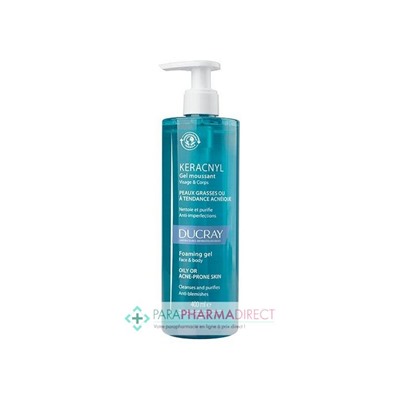 Ducray Keracnyl Gel Moussant Peaux à Tendance Acnéique 400ml
