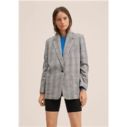 Americana lana cuadros -  Mujer | MANGO OUTLET Melilla