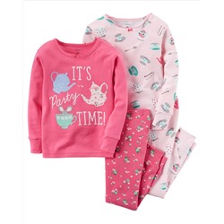 4-Piece Snug Fit Cotton PJs