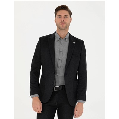 Antrasit Ekstra Slim Fit Spor Ceket