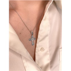 Крест из чернёного серебра - 3,4 см 925 пробы 3-276чч