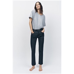 ZW COLLECTION HIGH-WAIST BOOTCUT CROPPED JEANS