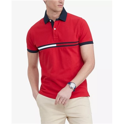 TOMMY HILFIGER Men's Custom-Fit Tanner Logo Polo