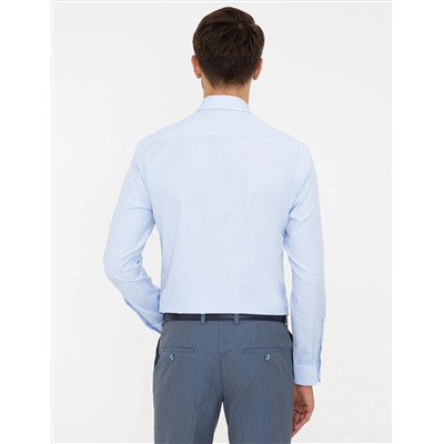 Açık Mavi Slim Fit Uzun Kollu Gömlek