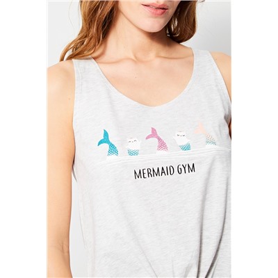 Camiseta de tirantes Moon Gris claro