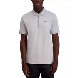 KARL LAGERFELD PARIS Men's Slim Fit Short Sleeve Signature Logo Polo Shirt