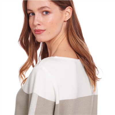 Damen Pullover mit Farbteiler
