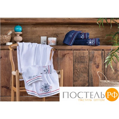 T1210T10183101 Tivolyo Home NAVY банное полотенце белый