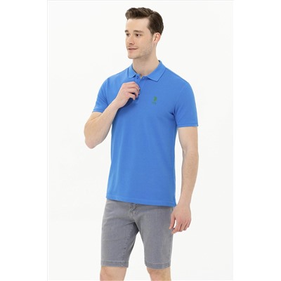 Erkek Saks Basic Polo Yaka Tişört