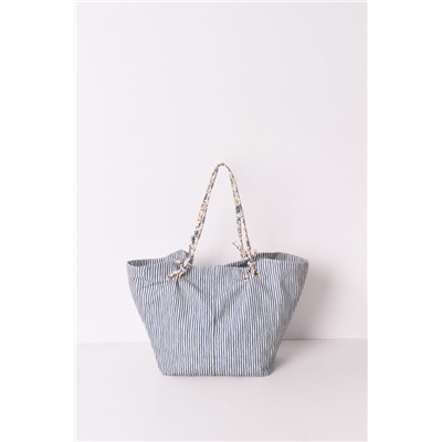 Bolso shopper canvas rayas