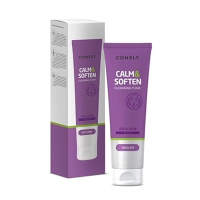 CONSLY Azulene Cleansing Foam “Calm &amp; Soften” Пенка для умывания успокаивающая с азуленом 120мл