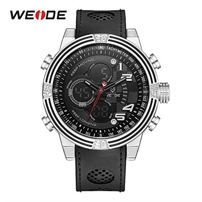 WEIDE Men's Multi-Functional Analog Digital Watches 3ATM Waterproof Wrist Band Outdoor Sports Watch