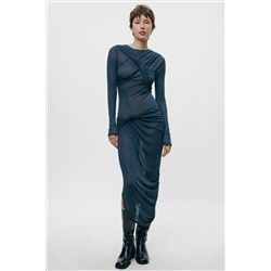 VESTIDO ASIMÉTRICO NUDOS ZW COLLECTION