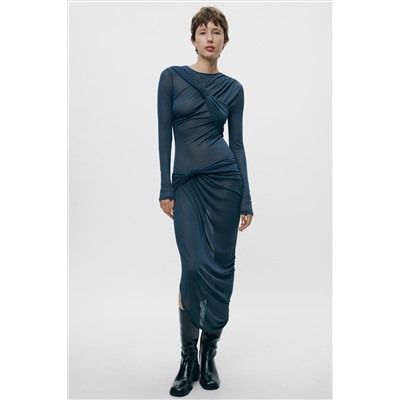VESTIDO ASIMÉTRICO NUDOS ZW COLLECTION