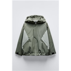 COLOUR BLOCK WATER-REPELLENT RAINCOAT