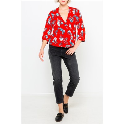 Camisa Rojo y azul
