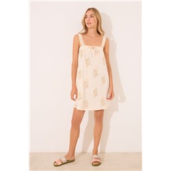 Camisón midi tirantes algodón