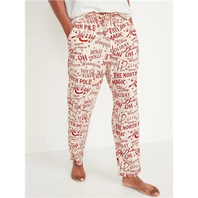 Printed Flannel Pajama Pants for Men