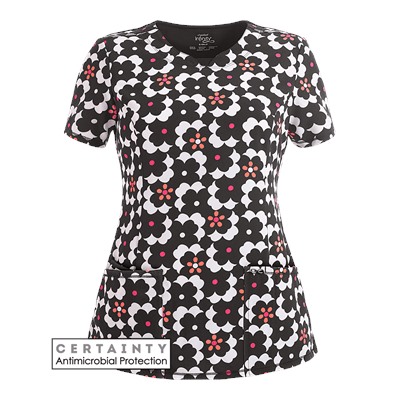 Cherokee Infinity Scrubs Mod About You Antimicrobial Print Top
