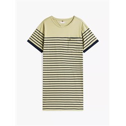 Stripe Pocket T-Shirt Dress