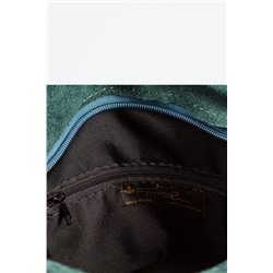 Bandolera de piel Verde