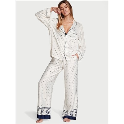 Glazed Satin Long Pajama Set