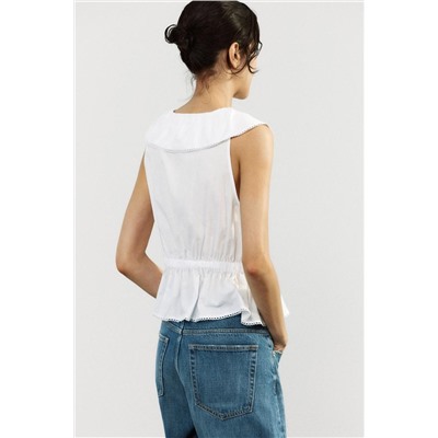 TOP POPELÍN CUELLO BOBO