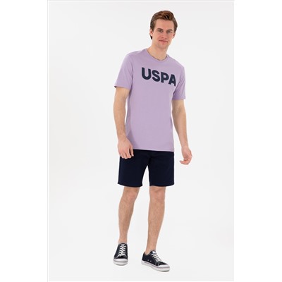 Erkek Regular Fit Bisiklet Yaka Lila Basic Tişört