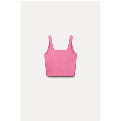 FROM 24.07 TO 10.01 PLAIN KNIT CROP TOP