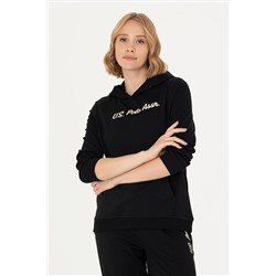 Kadın Siyah Kapüşonlu Sweatshirt