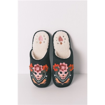 Zapatillas casa print 3D calaveras mexicanas