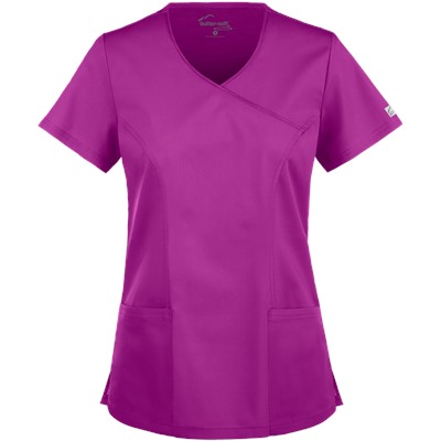 UA Butter-Soft STRETCH Scrubs V-Neck Mock Wrap Top