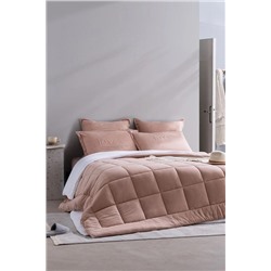 Bobigny King Size Pamuklu Supersoft Comforter Set - Pudra