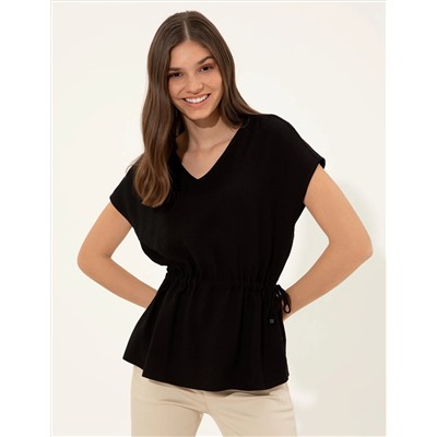 Siyah Comfort Fit Bluz