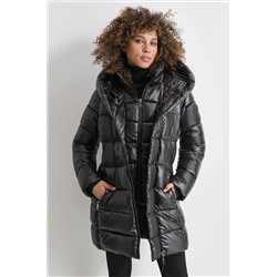 PEARLIZED PUFFER WITH HOOD