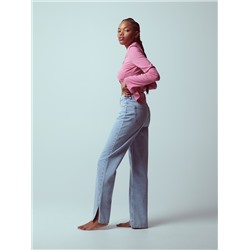 Jeans im Straight-Fit mit Saumschlitzen