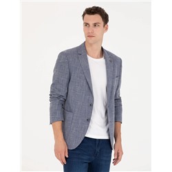 Koyu Mavi Ekstra Slim Fit Blazer Spor Ceket