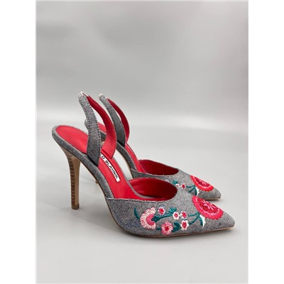 Слингбэки в ретро стиле Manolo Blahnik 🌹  Реплика 1:1