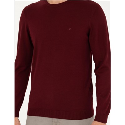 Kırmızı Slim Fit Basic Kazak