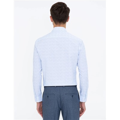 Açık Mavi Slim Fit Uzun Kollu Gömlek