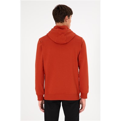 Erkek Kiremit Basic Sweatshirt