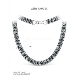 Цепь из чернёного серебра - Рамзес 1-Рр-10ч