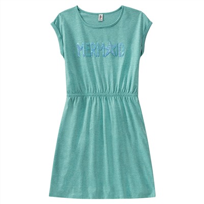 Mädchen Kleid mit Pailletten-Schriftzug