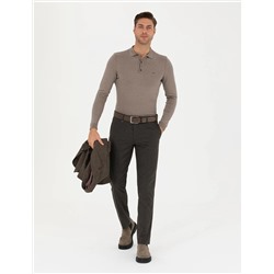 Kahverengi Slim Fit Kumaş Pantolon
