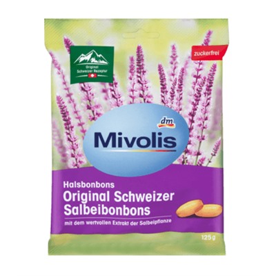 Bonbon, Original Schweizer Salbei, zuckerfrei, 125 g